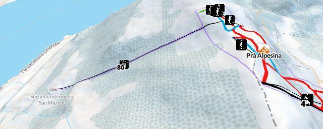 Piste map of the resort Prà Alpesina