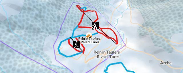 Piste map of the resort Rein in Taufers - Riva di Tures