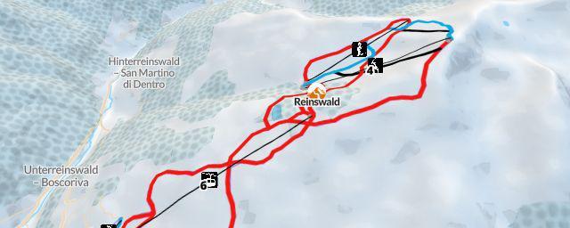 Piste map of the resort Reinswald