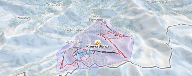 Piste map of the resort Riserva Bianca