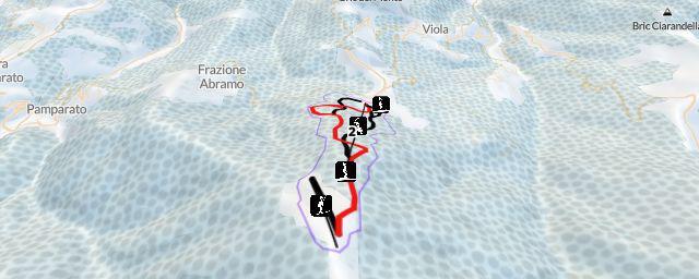 Piste map of the resort Saint Grée di Viola
