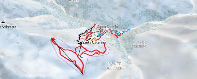 Piste map of the resort Santa Caterina