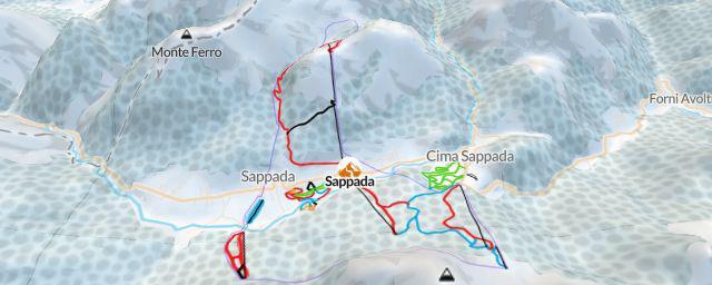 Piste map of the resort Sappada