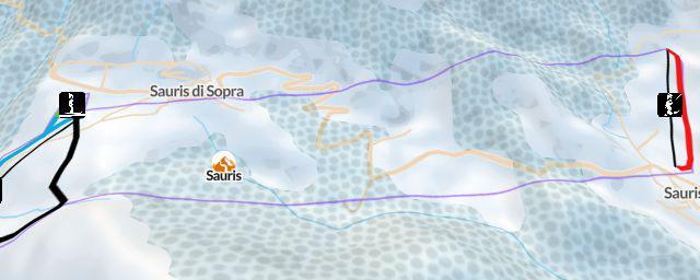 Piste map of the resort Sauris