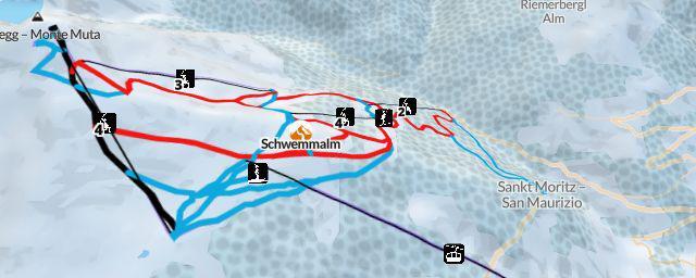 Piste map of the resort Schwemmalm