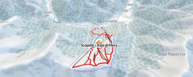 Piste map of the resort Scopello / Alpe di Mera