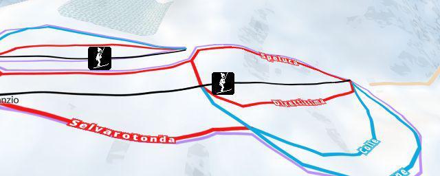 Piste map of the resort Selvarotonda