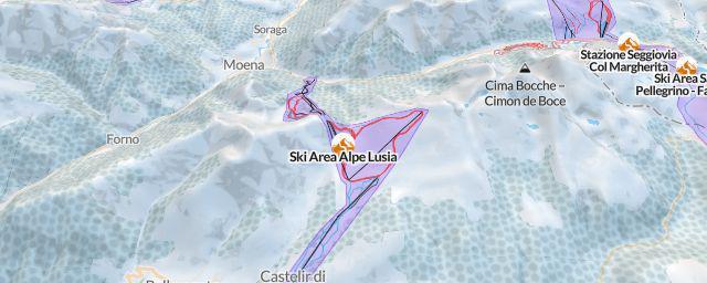 Piste map of the resort Ski Area Alpe Lusia