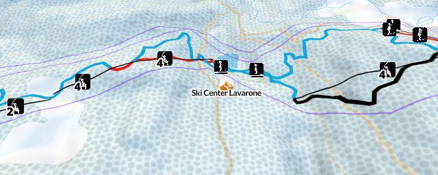 Piste map of the resort Ski Center Lavarone
