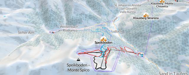 Piste map of the resort Speikboden