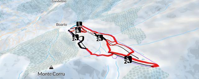 Piste map of the resort Spiazzi di Gromo