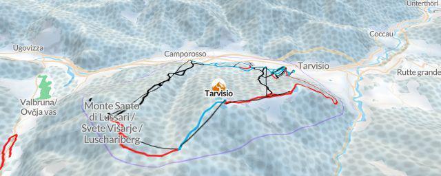 Piste map of the resort Tarvisio