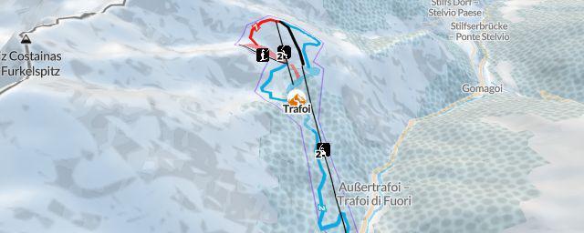 Piste map of the resort Trafoi