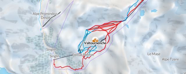 Piste map of the resort Valtournenche