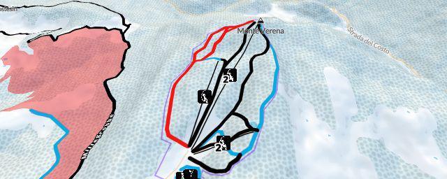 Piste map of the resort Verena 2000