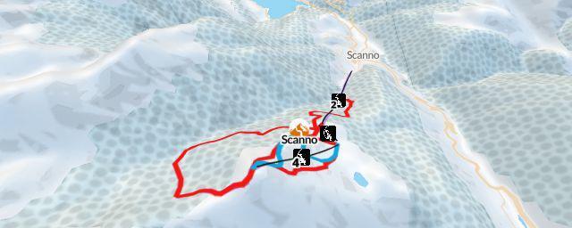 Piste map of the resort Scanno