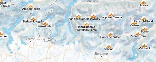 Piste map of the region Lecco