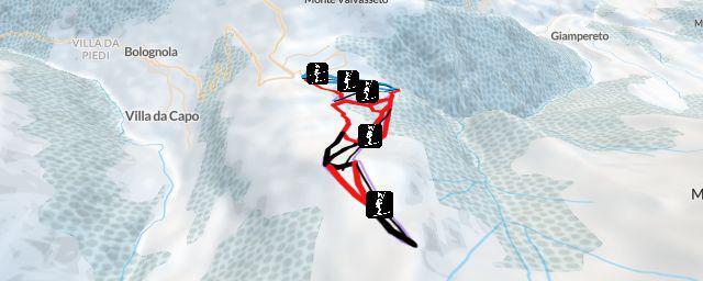 Piste map of the resort Bolognola