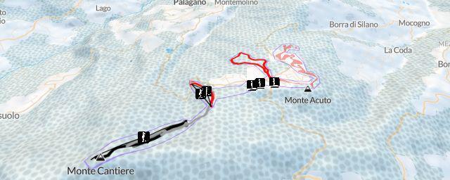 Piste map of the resort Area Sciistica Piane di Mocogno