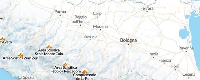 Piste map of the region Modena
