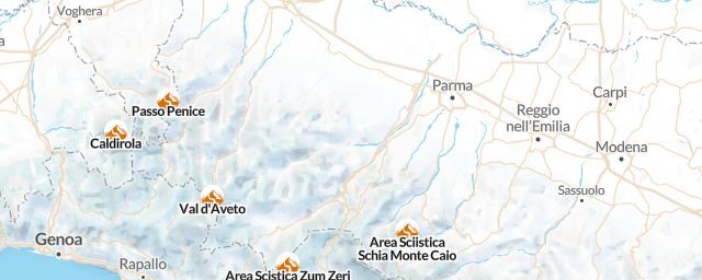 Piste map of the region Parma