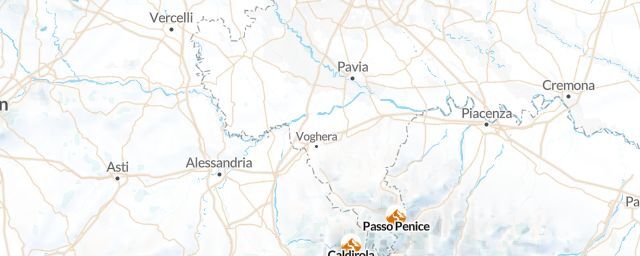 Piste map of the region Pavia