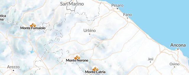 Piste map of the region Pesaro e Urbino