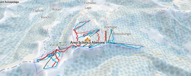 Piste map of the resort Area Sciistica Abetone