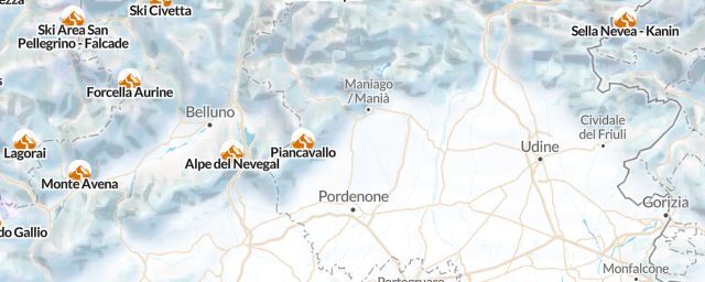 Piste map of the region Pordenone