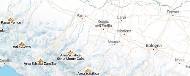 Piste map of the region Reggio Emilia