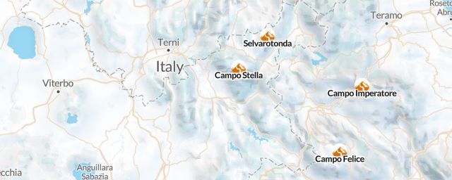 Piste map of the region Rieti