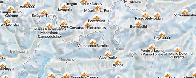Piste map of the region Sondrio
