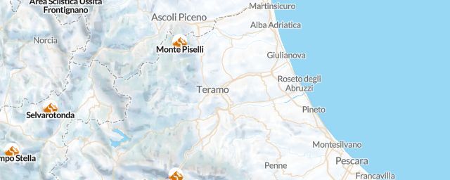 Piste map of the region Teramo