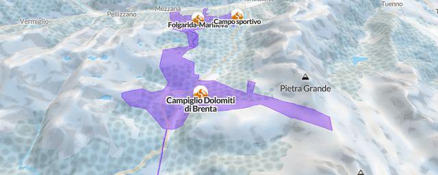 Piste map of the resort Campiglio Dolomiti di Brenta