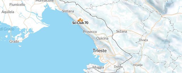 Piste map of the region Trieste