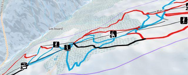 Piste map of the resort Bardonecchia - Jafferau