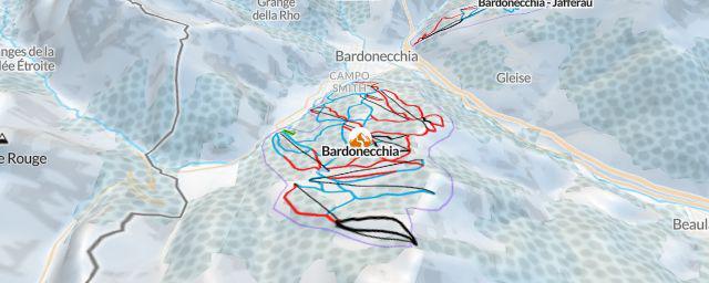 Piste map of the resort Bardonecchia