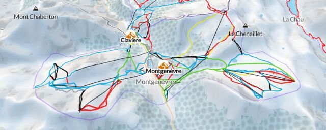Piste map of the resort Montgenèvre