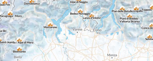 Piste map of the region Varese