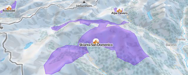 Piste map of the resort Skiarea San Domenico