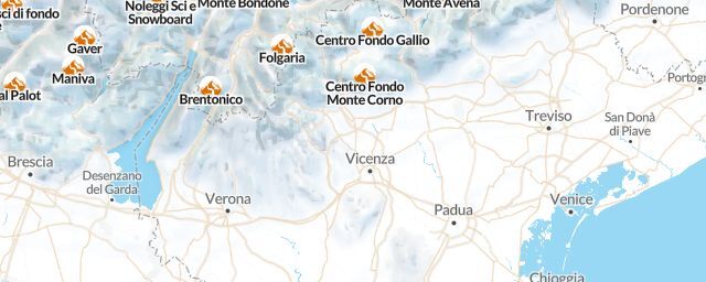 Piste map of the region Vicenza
