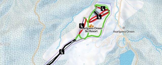 Piste map of the resort Asarigawa Onsen Ski Resort