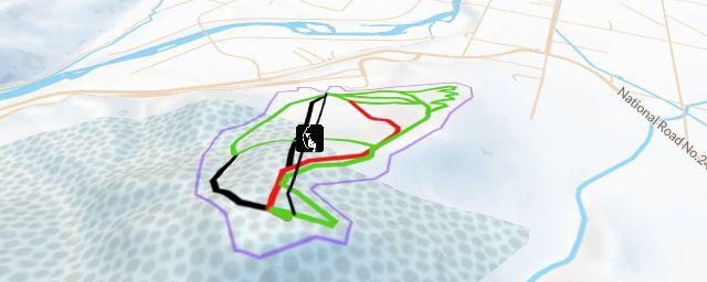 Piste map of the resort えんがるロックバレースキー場