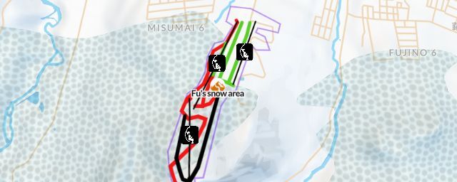 Piste map of the resort Fu's snow area