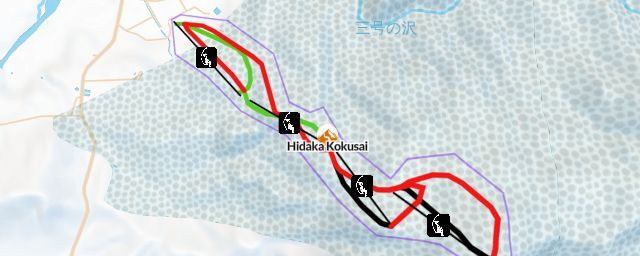 Piste map of the resort Hidaka Kokusai