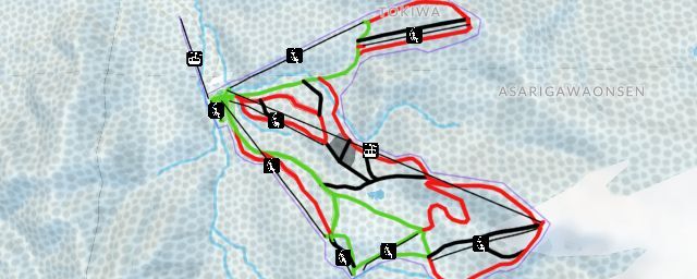 Piste map of the resort Kiroro Resort