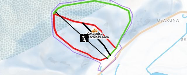 Piste map of the resort Kokusetsu Horotachi Ski Area