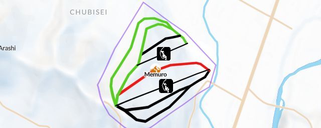 Piste map of the resort Memuro