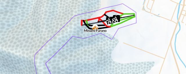 Piste map of the resort Minami Furano
