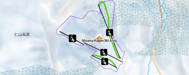 Piste map of the resort Niyama Kogen Ski Area
